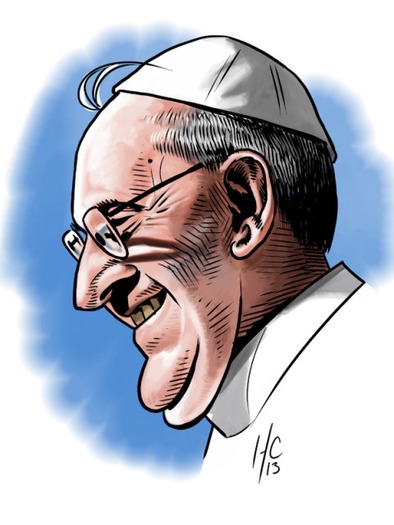 3-A-side-of-pope-by-Hamilton-Cline-Daly-City-Calif.-Digital-An-illustration-of-the-pope-from-the-side.