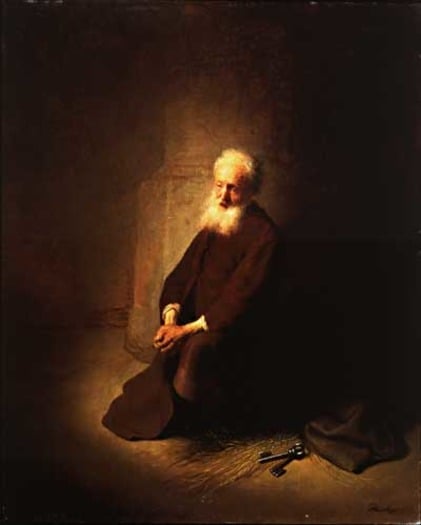 Rembrandt_st._peter_in_prision