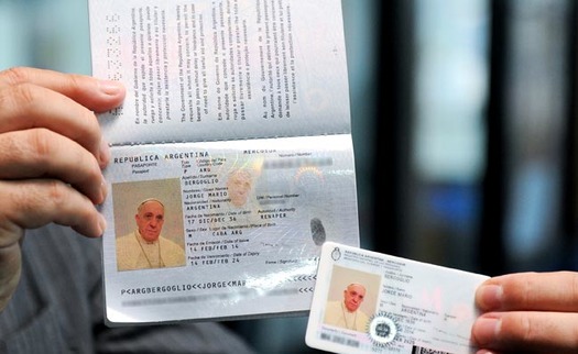 pope passport