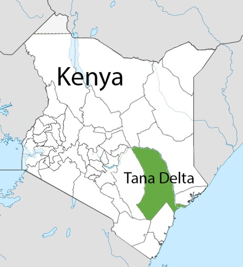 Tana Delta River Kenya map