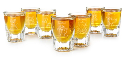 7 Deadly Sins Shot Glasses