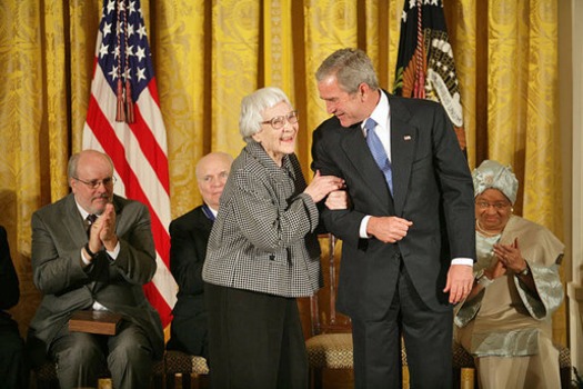 Harper Lee with Bush