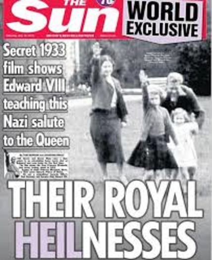 Queen Elizabeth giving the Nazi salute in 1933 image