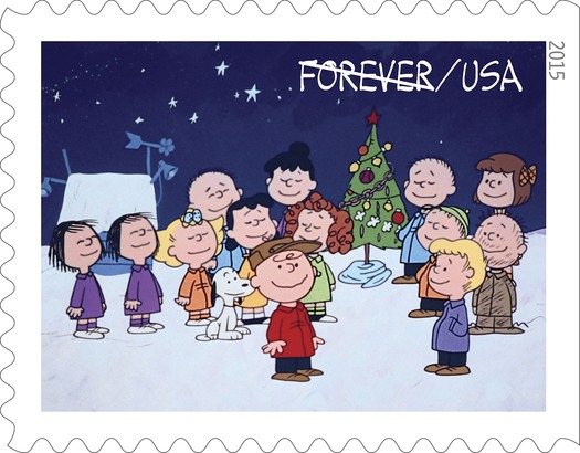 PRINT charlie brown group stamp