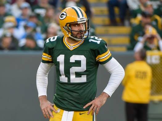 PRINT GREEN BAY PACKERS' AARON RODGERS