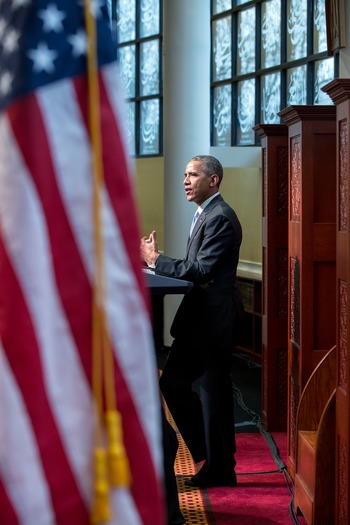 PRINT - Obama speaks at Baltimore mosque