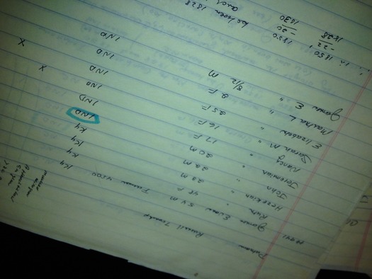 Mom's genealogy notes