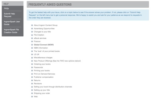 IngramSpark customer service