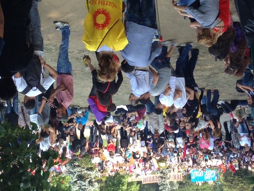 drumming, dancing, at Gezi Park