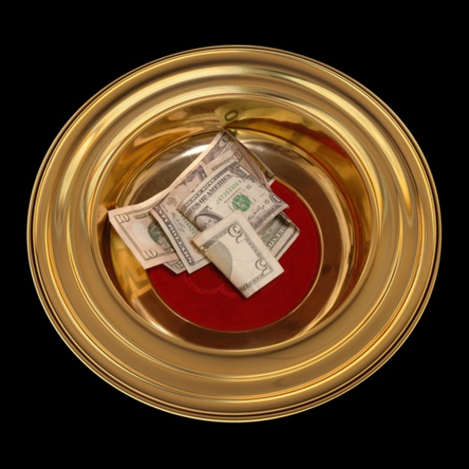 offering plate tithing