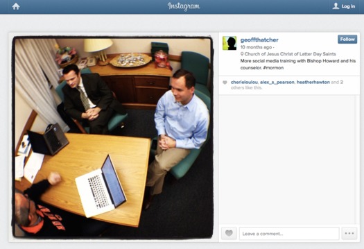 Geoff Thatcher training bishop in social media