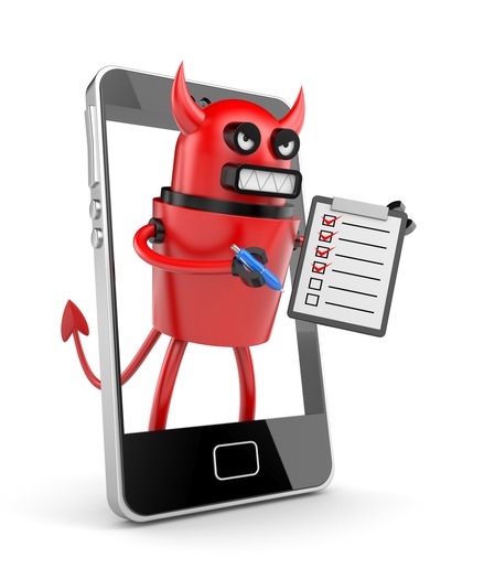 devil inside mobile phone