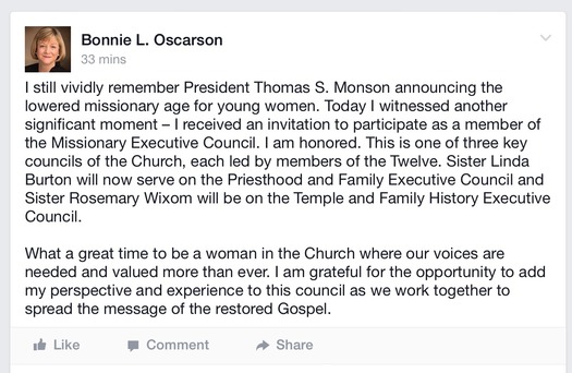 Bonnie Oscarson announcement