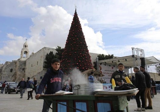 Palestinians in Church of Nativity