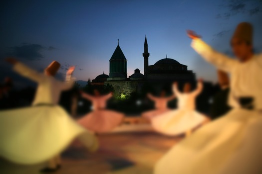 Rumi's followers-  the whirling dervishes