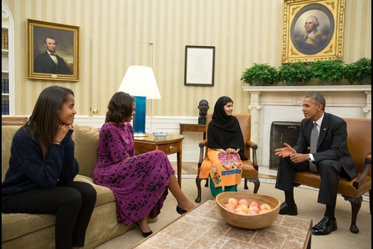 Malala at the White house