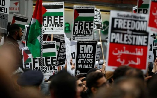 Demonstration against 2014 Israeli attack on Gaza