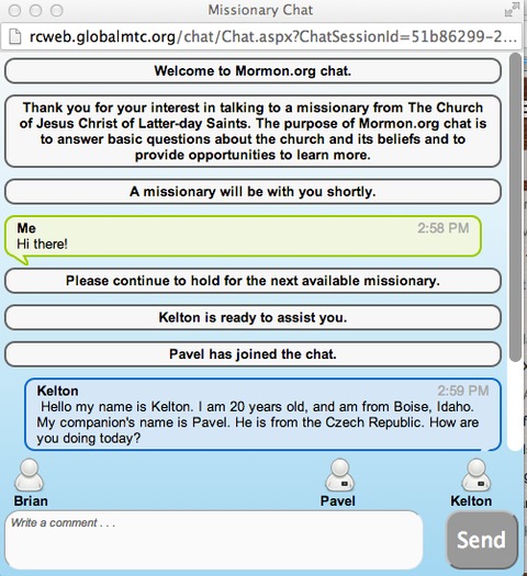 Missionary Chat