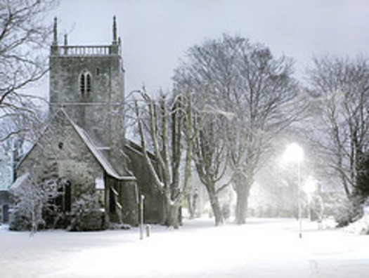 Church in snow 2