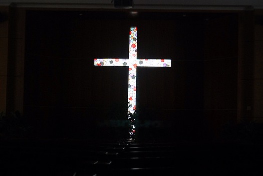 Cross in the darkness