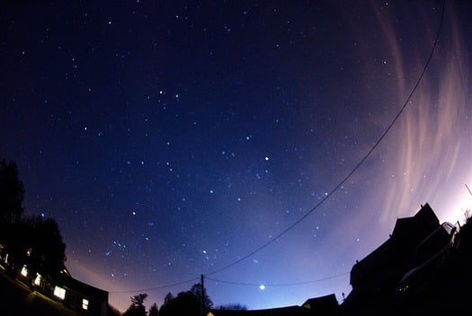 Winter Constellations and Zodiacal light