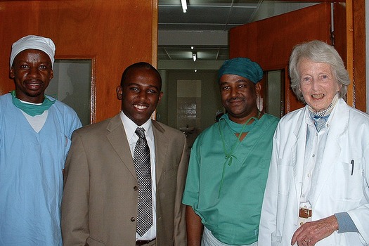 Catherine Hamlin with doctors