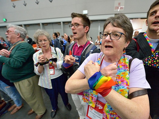 web Gay rights protest at United Methodist General Conference