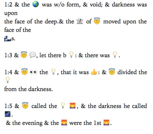 Creation story in Emojis