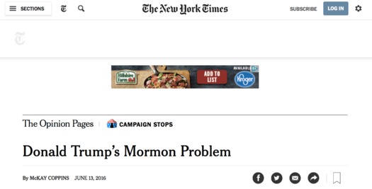 Trump Mormon New York Times