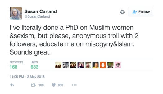 susan carland tweet screenshot