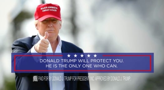 Screenshot Trump ad "Dangerous"