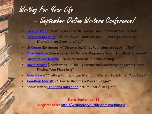 Writing for Your Life September flyer