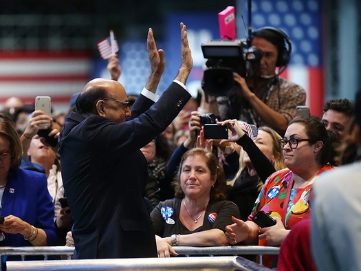 web Khizr Khan waves to Clinton supporters at election rally in New York