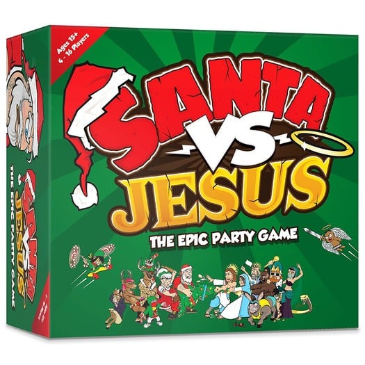 PRINT Santa VS Jesus game.  Photo courtesy of www.santavsjesus.com