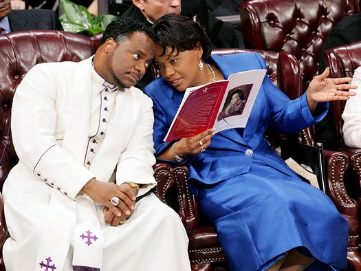 WEB Rev Bernice King takes part in Coretta Scott King funeral service in Lithonia in Georgia