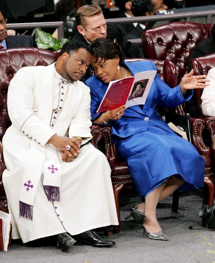PRINT Rev Bernice King takes part in Coretta Scott King funeral service in Lithonia in Georgia