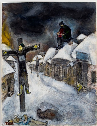 WEB Marc ChagallCrucifixion, 1944 Pencil, gouache, and watercolor