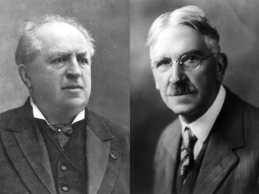 PRINT Abraham Kuyper, left, and John Dewey. Photos courtesy of Creative Commons