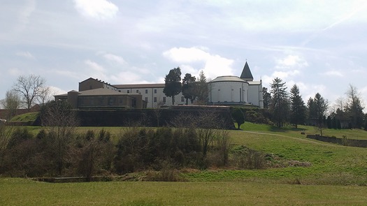 Arriving at the Abbey of Gesthsamani on March 29, 2017.  Photo by David Cable