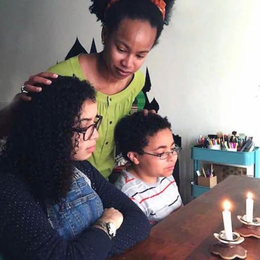 WEB Marcella White Campbell with her children.  Photo courtesy of Be'chol Lashon