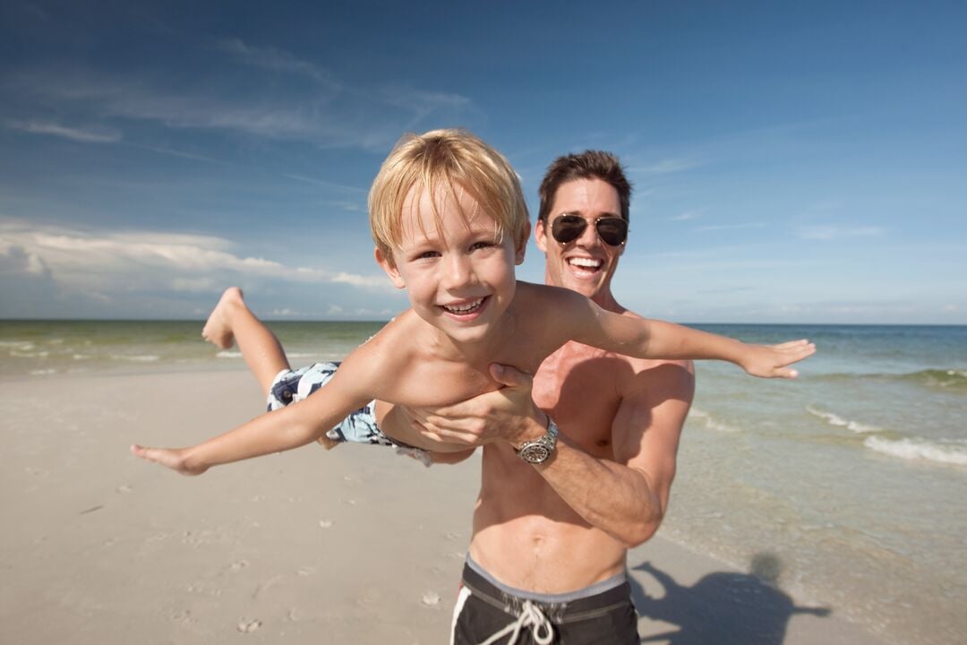 Father & Son play on Bean Point AMI