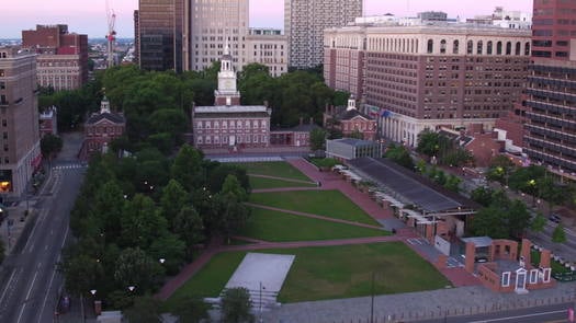 Independence Mall aerial