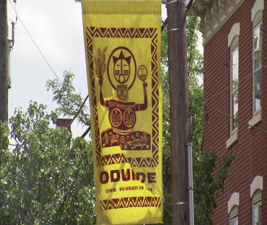 Odunde Festival banner closeup