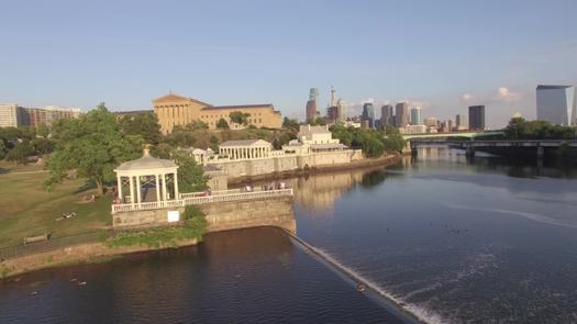 Fairmount Water Works aerial