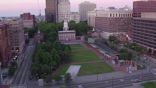 Independence Mall aerial