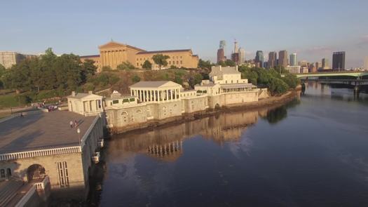 Fairmount Water Works aerial