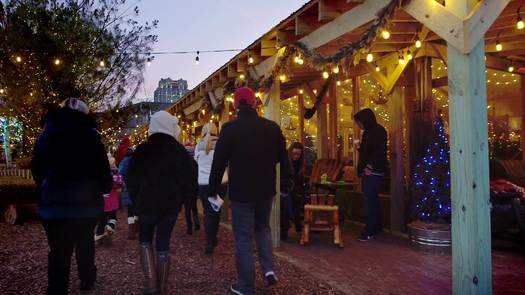 Winterfest - Traveling wide - People walking around