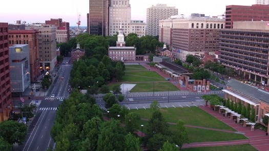 Independence Mall aerial