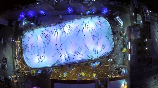 Winterfest - Circling aerial - Skate rink