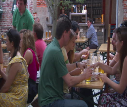 Frankford Hall beer garden interior